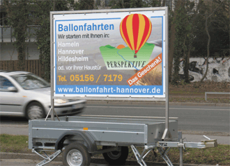 Werbeanhänger Ballonteam Perspektive